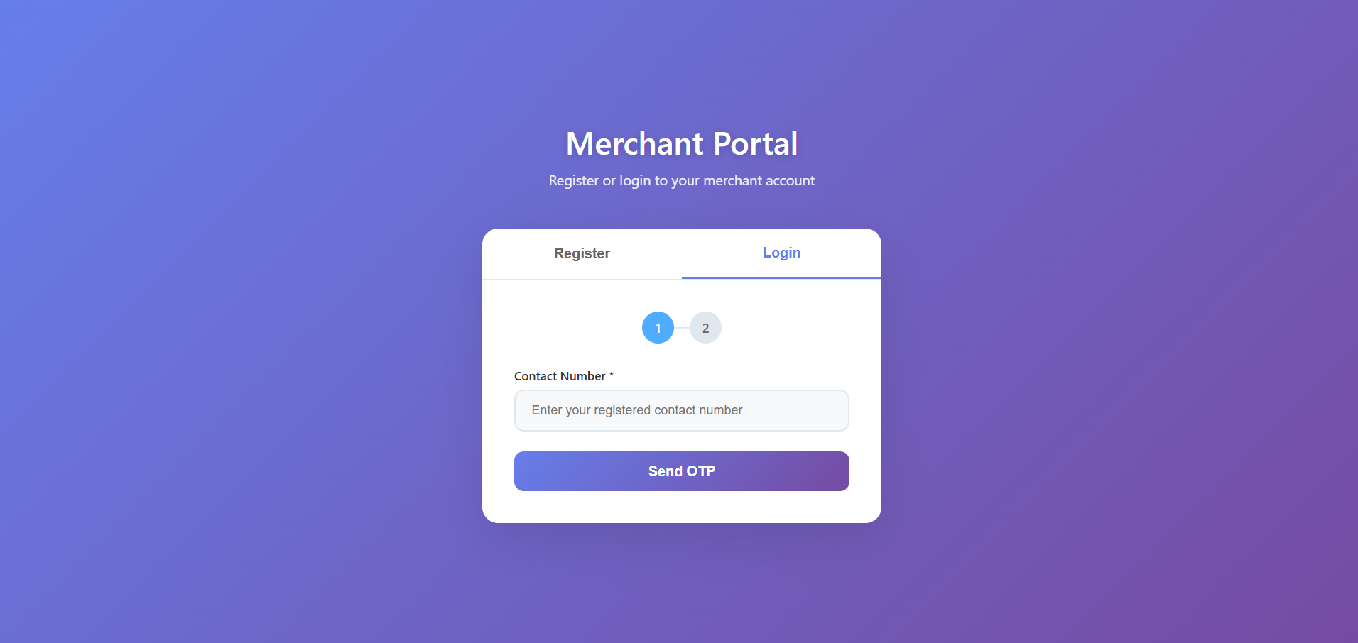 Merchant Login